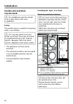 Preview for 58 page of Miele TDB120WP Operating Instructions Manual