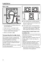 Предварительный просмотр 62 страницы Miele TED 265 WP Operating Instructions Manual