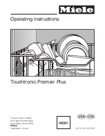 Preview for 1 page of Miele TOUCHTRONIC PREMIER PLUS Operating Instructions Manual