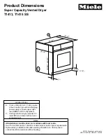 Предварительный просмотр 1 страницы Miele TOUCHTRONIC T 1413 Product Dimensions