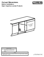 Предварительный просмотр 2 страницы Miele TOUCHTRONIC T 1413 Product Dimensions