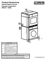 Preview for 5 page of Miele TOUCHTRONIC T 8002 Product Dimensions