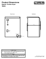 Предварительный просмотр 2 страницы Miele Touchtronic T 9800 Product Dimensions