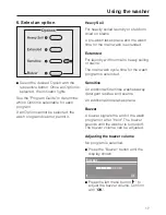 Предварительный просмотр 17 страницы Miele Touchtronic W 3033 Operating And Installation Instructions