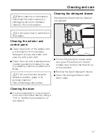 Предварительный просмотр 27 страницы Miele Touchtronic W 3033 Operating And Installation Instructions