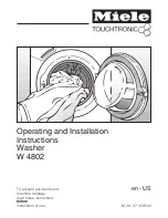 Предварительный просмотр 1 страницы Miele TOUCHTRONIC W 4802 Operating And Installation Instructions