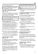 Preview for 19 page of Miele Triflex HX1 Pro Operating Instructions Manual