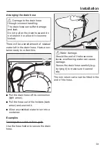 Preview for 59 page of Miele TSB 143 WP Operating Instructions Manual