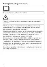 Preview for 6 page of Miele TWB 140 WP Operating Instructions Manual