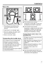 Preview for 57 page of Miele TWB 140 WP Operating Instructions Manual