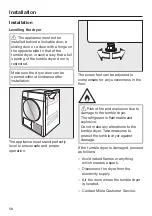 Preview for 58 page of Miele TWB 140 WP Operating Instructions Manual