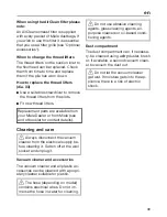 Preview for 39 page of Miele TX2070 Operating Instructions Manual