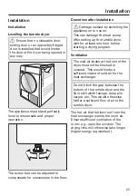 Preview for 65 page of Miele TXD 160 WP Operating Instructions Manual