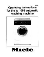 Miele W 1065 Operating Manual preview