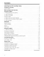 Preview for 2 page of Miele W 1203 WASHING MACHINE Operating Instructions Manual