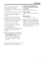 Preview for 15 page of Miele W 1203 WASHING MACHINE Operating Instructions Manual