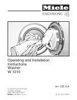 Miele W 1215 Operating And Installation Manual preview