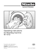 Miele W 1512 Operating Instructions Manual preview