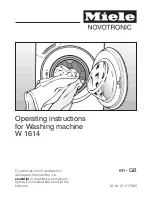 Miele W 1614 Operating Manual preview