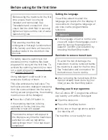 Preview for 12 page of Miele W 1614 Operating Manual