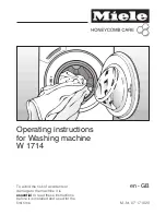 Preview for 1 page of Miele W 1714 Operating Instructions Manual