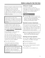 Preview for 15 page of Miele W 1724 Operating Instructions Manual