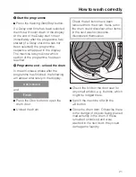 Preview for 21 page of Miele W 1724 Operating Instructions Manual