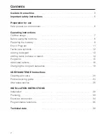 Preview for 2 page of Miele W 1903 Operating Instructions Manual