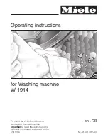 Preview for 1 page of Miele W 1914 Operating Instructions Manual