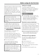 Preview for 15 page of Miele W 1914 Operating Instructions Manual