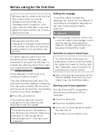 Preview for 12 page of Miele W 1916 Operating Instructions Manual