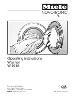 Preview for 1 page of Miele W 1918A Operating Instructions Manual