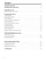 Preview for 2 page of Miele W 1918A Operating Instructions Manual