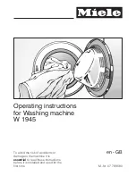 Miele W 1945 Operating Instructions Manual preview