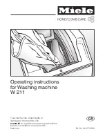 Preview for 1 page of Miele W 211 Operating Manual