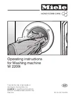 Miele W 2209I Operating Instructions Manual preview