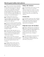 Preview for 8 page of Miele W 2209I Operating Instructions Manual