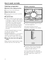 Preview for 22 page of Miele W 2209I Operating Instructions Manual