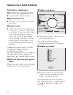 Preview for 22 page of Miele W 2444 WPS Operating Instructions Manual