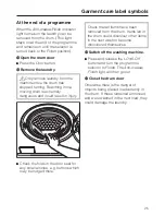 Preview for 25 page of Miele W 2444 WPS Operating Instructions Manual