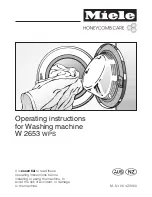 Preview for 1 page of Miele W 2653 WPS Operating Instructions Manual