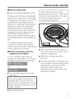 Preview for 21 page of Miele W 2819i Operating Instructions Manual