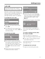 Preview for 73 page of Miele W 2839I WPM Operating Instructions Manual