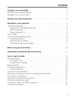 Preview for 3 page of Miele W 310 Operating Instructions Manual