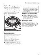 Предварительный просмотр 25 страницы Miele W 320 Operating Instructions Manual