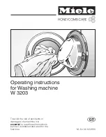 Miele W 3203 Operating Instructions Manual preview