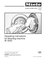 Miele W 3240 Operating Instructions Manual preview