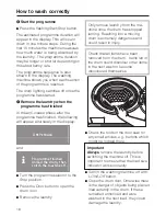 Preview for 18 page of Miele W 3622 WPS Operating Manual