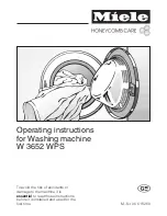 Miele W 3652 WPS Operating Instructions Manual preview
