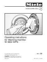 Предварительный просмотр 1 страницы Miele W 3824 WPS Operating Manual